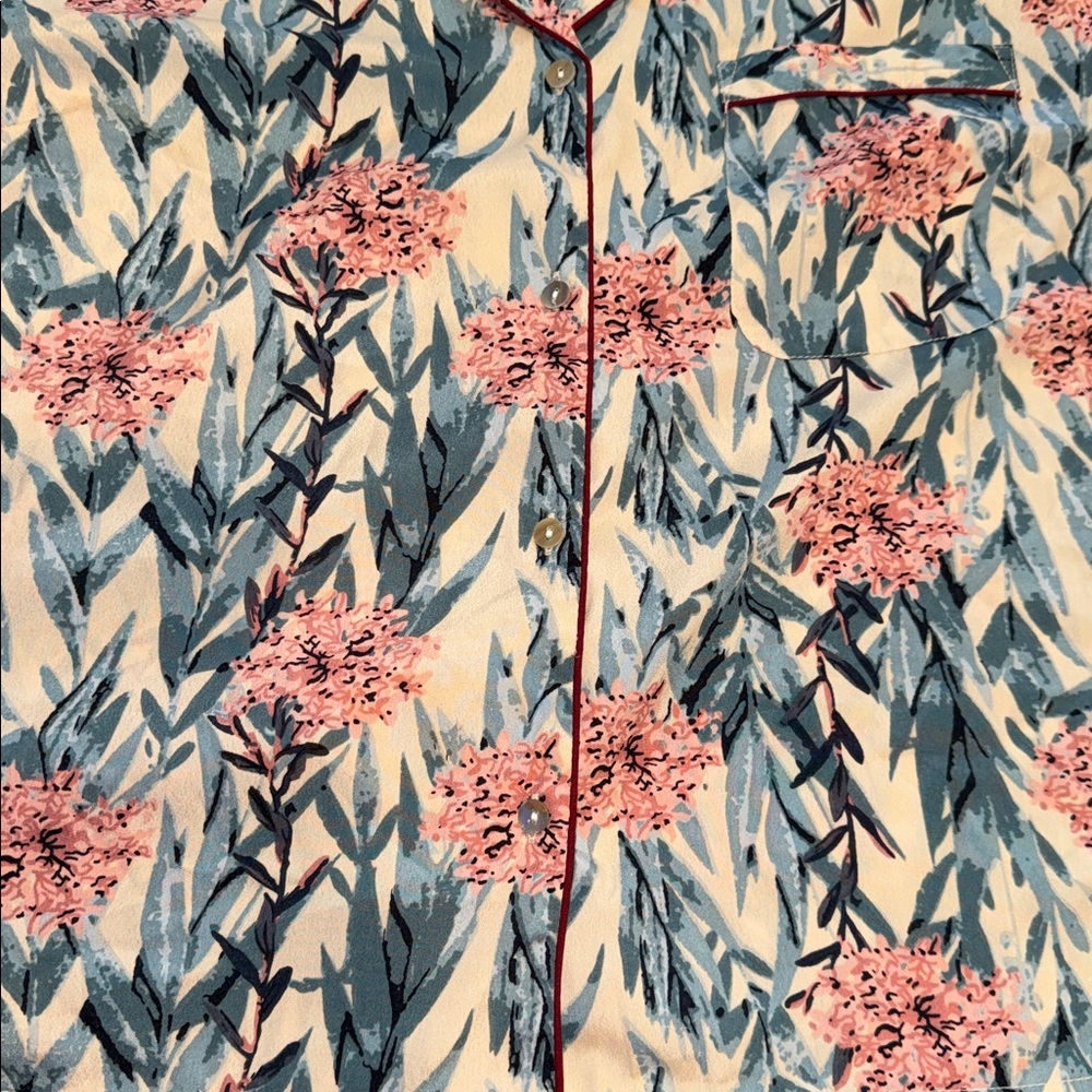 Cynthia Rowley -Women’s Sleepwear Floral Button Down Pajama Shirt Size Medium - Picture 11 of 15